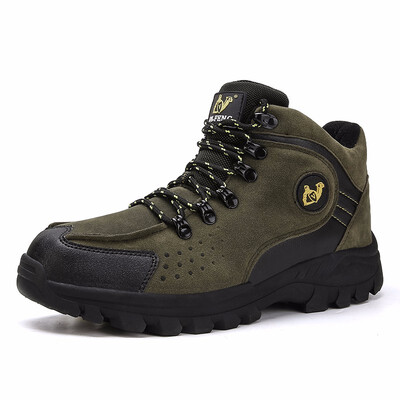 

Men Shoes Winter With Plush Warm Ankle Boots Outdoor Hiking Shoes Wear-resistant Rubber Sole Non-slip Walking Shoes Male Sneakers