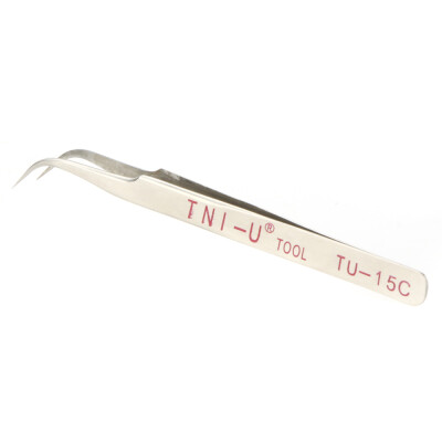 

TU-15C Curved Tweezers Nonmagnetic Stainless Steel Fine Tip Curved Tweezers Precision Tweezers Tools