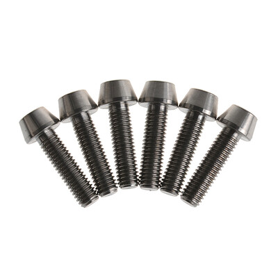 

6pcsset MTB Bicycle Titanium Stem Bolts M5x18mm Conical Cycling Handlebar Stem Bolts Bicycle Fixed Screws Bike Parts