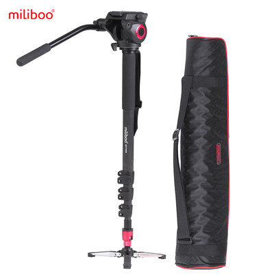 

miliboo MTT705B Professional 4 Sections Carbon Fiber Camera Camcorder Monopod with Fluid Head MYT801 Max Height 185cm Max Load 10k