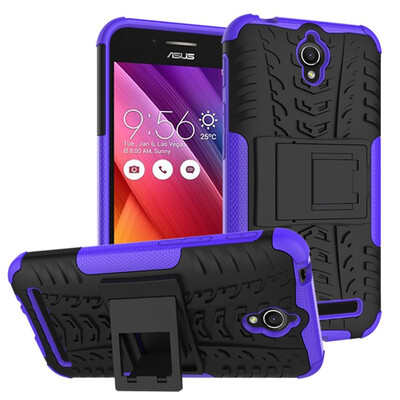

Fivice Asus Zenfone Go ZC451TG Case TPU anti-fall tire pattern back clip bracket phone case