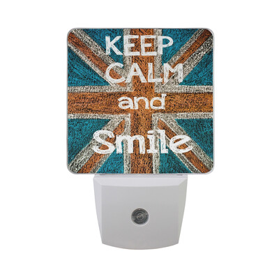 

ALAZA LED Night Light With Smart Dusk To Dawn SensorUnion Jack Blue Red Plug In Night Light