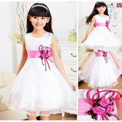 

NWT Fashion Kids Sleeveless Formal Flower Girl Wedding Party Pageant Tutu Dress