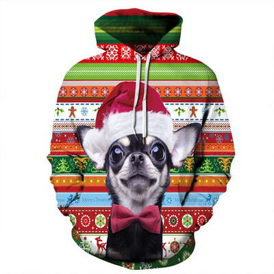 

New Christmas 3D Printed Hoodies For Both Men&Women Globle Hot Sale Mens 3D Print Pullover Womens Sweater Without Suede Inside QYDM-466
