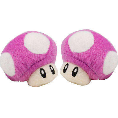 

Purple Mushroom Super Mario Soft Plush Stuffed Animal Keychain Figure Doll
