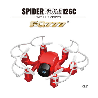 

FQ777 126C MINI Spider Drone HD Camera 3D Roll One Key to Return Dual Mode 4CH 6Axis Gyro RC Hexacopter