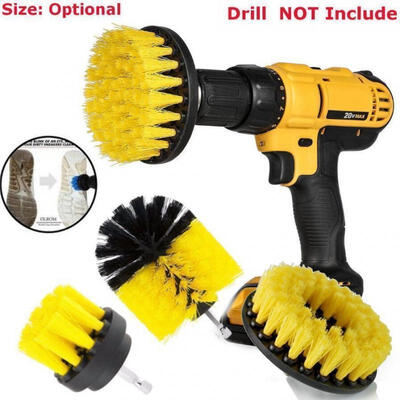 

Grout Power Scrubber Cleaning Drill Brush Tub Cleaner Combo Tool Kit Yellow