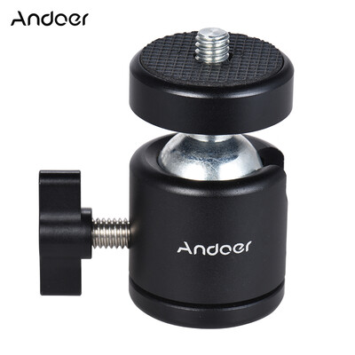 

Andoer Mini Tripod Metal Ball Head Adapter Ballhead Mount with 14" Screw & 14" Screw Hole