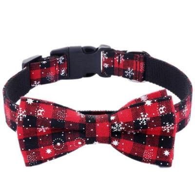 

UK Christmas Adjustable Bow Tie-Collar Necktie Bowknot Clothes For Pet Dog Cat