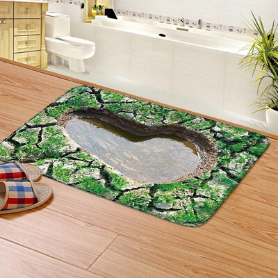 

Bingyou 5D printing mats vacuum anti-slip door mats entry door mats balcony door bathroom floor mats love 6040cm