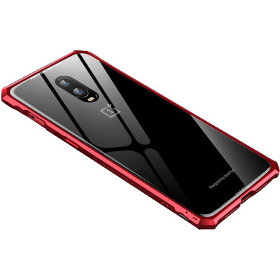 

One Plus 6T Case Luxury Aluminum Metal Frame Bumper Transparent 9H Glass Back Cover Case For Oneplus 6T Phone Oneplus6T 641