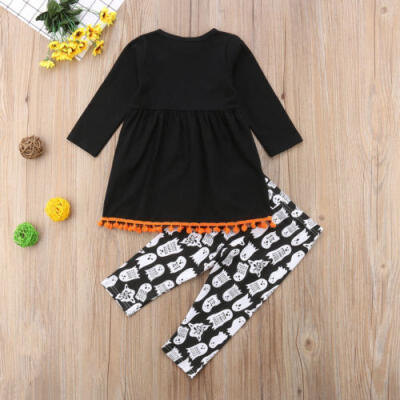 

AU Kids Baby Girl Outfit Clothes T-shirt Top DressLong Pants Leggings 2Pcs Set