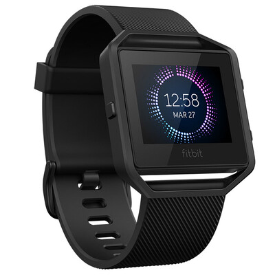 

Fitbit Blaze умный фитнес часы GPS глобального позиционирования в реальном времени в режиме мультиспорта обнаружения частоты сердечных сокращений телефонных звонков, чтобы напомнить управления музыкой синий L