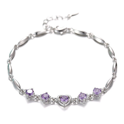 

Heart Charm Bracelets For Women Fashion Jewelry Accessories Wedding Elegant Party Friendship Gift WHF79
