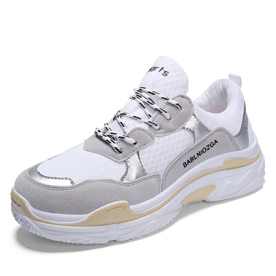

Mens Shoes Fashion Casual Shoes Lace Up Light Breathable Shoes For Men Sports Shoes White Gray Black Size 39-44