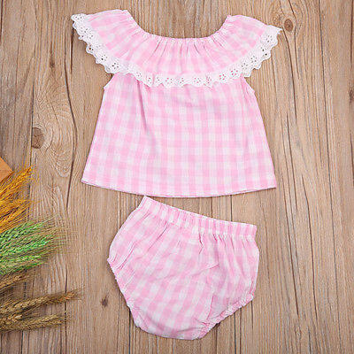 

Toddler Kids Baby Girls Summer Outfits Clothes T-shirt TopsShorts Dress 2PS Set