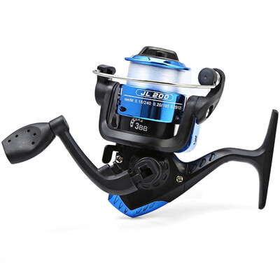 

JM200 Electroplating Fishing Reels 3 Ball Bearings 521 with Fishing Line Spindle type Bring fish line Electroplating fishing whe
