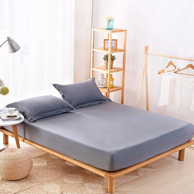 

100 Cotton Mattress Cover Twin Full Queen Size Bed Fitted Sheet 1 Piece Solid Color Bed Sheet