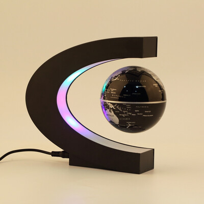 

C shape LED World Map Decoration Magnetic Levitation Floating Globe Light