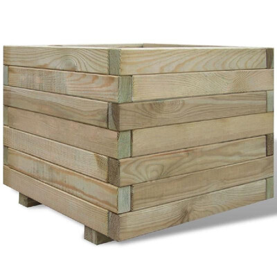 

Wooden Planter square 50 x 50 x 40 cm