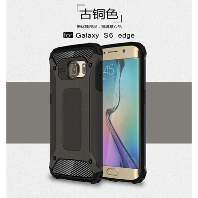 

Fivice Samsung Galaxy S6 edge case Luxury Silicone Diamond Armor PC Hard Shell Phone Case
