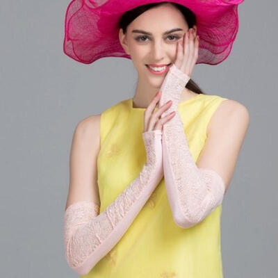

Sunscreen Fingerless Womens Long Lace Gloves Wedding Party Driving Gloves