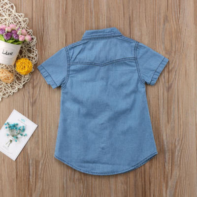 

Newborn Kids Baby Girls Casual Denim T-shirt Party Pageant Dress Skirt Clothes