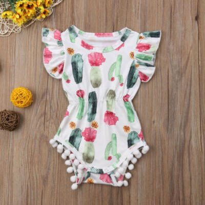 

Newborn Infant Baby Girl Print Ruffle Romper Jumpsuit Bodysuit Clothes Outfit