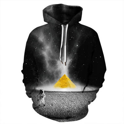 

QYDM-346 Mens Hoodie 3D Printed Women Pullover Sweater