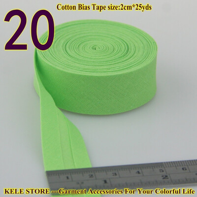 

Cotton bias tape bias binding fold tape size 20mm2cm 34" 25yds various color solid color DIY handmade sewing material