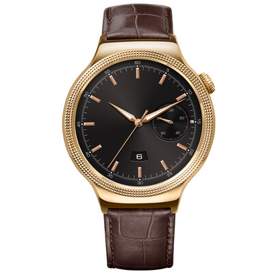 

HUAWEI WATCH Умная серия наслаждений для часов (украшенный коричневым ремешком для украшения ногтей в Париже) мульти-набор музыкального плеера WeChat для оплаты звонка Bluetooth розовое золото