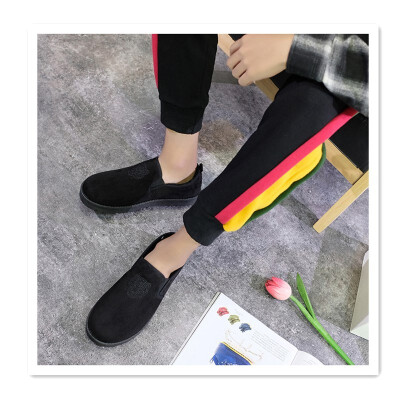 

2018 winter new plus velvet cotton shoes mens casual shoes anti-skiing boots womens short tube Korean version of the wild studen