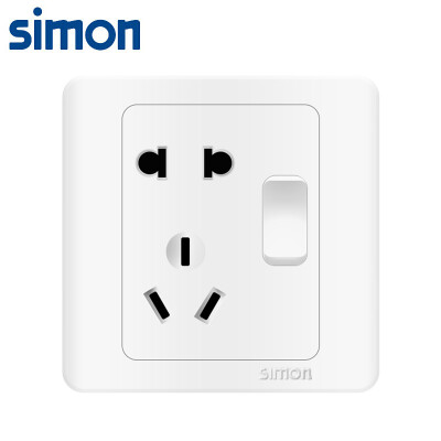 

SIMON Switch socket panel C3 series five holes with switch socket type 86 panel snow mountain white C31086B