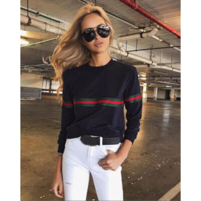 

Ladies Womens Girls Tops Casual Long Sleeve Pullover Jumper Shirt Fashion Sweats