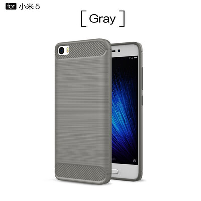 

Fivice Xiaomi Mi 5 case Luxury brushed carbon fiber TPU soft shell