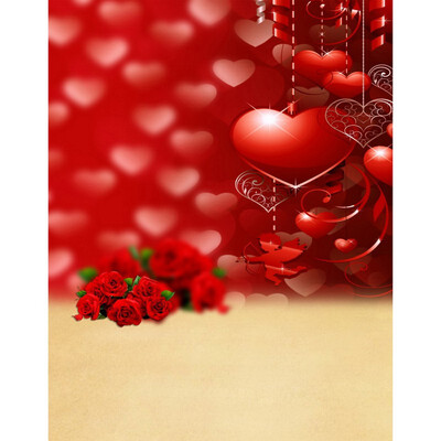 

Sweeet Love Heart Photo Backdrop 57FT Vinyl Fabric Cloth Digital Printing Photo Background s-2150