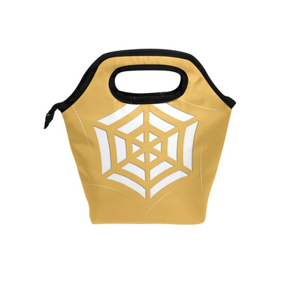 

Lunch Tote Bag Yellow Hexagon Travel Picnic Insulated Lunch Handbags Portable Zipper Lunch Bag Box