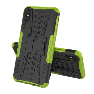 

Fivice iPhone XS Max 65 inch Case TPU anti-fall tire pattern back clip bracket phone case