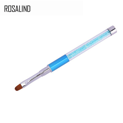 

ROSALIND Nail Brush With Cap Diamond Metal Acrylic Handle Carving Powder Nail Art Brush Pen Rhinestone Gel Liquid Salon Liner