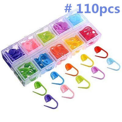 

120pcs Colorful Knitting Crochet Craft Stitch Needle Clip Markers Holder Hook