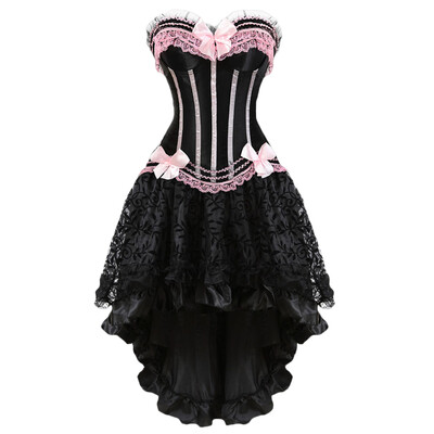 

Asymmetric Plus Size Two Piece Corset Dress