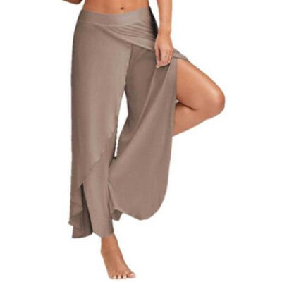 

Women Yoga Pants Palazzo Wide Leg Casual Plain Loose Harem Summer Beach Trouser