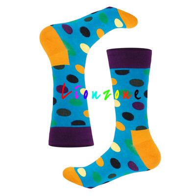 

LIONZONE 2018 Hot Happy Socks Unisex Men Women With Stripes Design Cotton Colorful Dots Stripes Socks Crew Socks Funny Gift