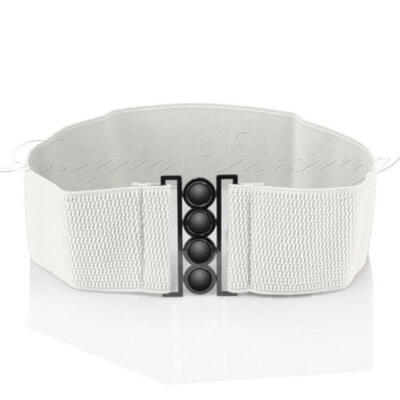

Women Fashion Stretch Buckle Waist Belt Wide Elastic Cinch Corset Waistband