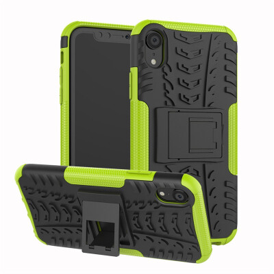 

Fivice iPhone XR 61 inch Case TPU anti-fall tire pattern back clip bracket phone case