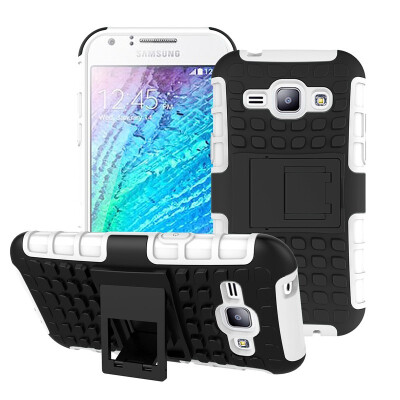 

Fivice Samsung J1 Case TPU anti-fall tire pattern back clip bracket phone case