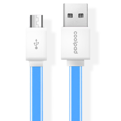 

Cool Coolpad 2A быстрая зарядка Micro USB порт телефон интерфейс прозрачный желе кабель для передачи данных / зарядная линия / Эндрюс телефонный кабель питания 1 м синий CC-003A