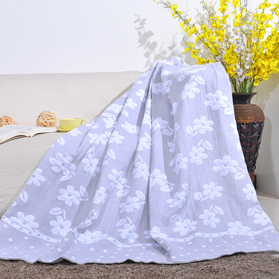 

Yongliang home textile cotton four-layer gauze cotton gauze towel air-conditioned blanket lunch break home cover blanket flower gray 1000g Article 150 × 200cm