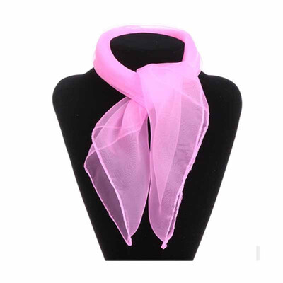

Vintage Square Sheer 50s Fancy Wrap Neck Tie Super Light Chiffon Neck Scarf Gift