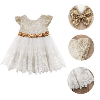 

Flower Girl Princess Sequins Dress Toddler Baby Wedding Fancy Party Tutu Dresses